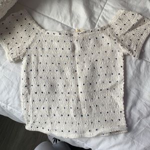 off the shoulder crop top